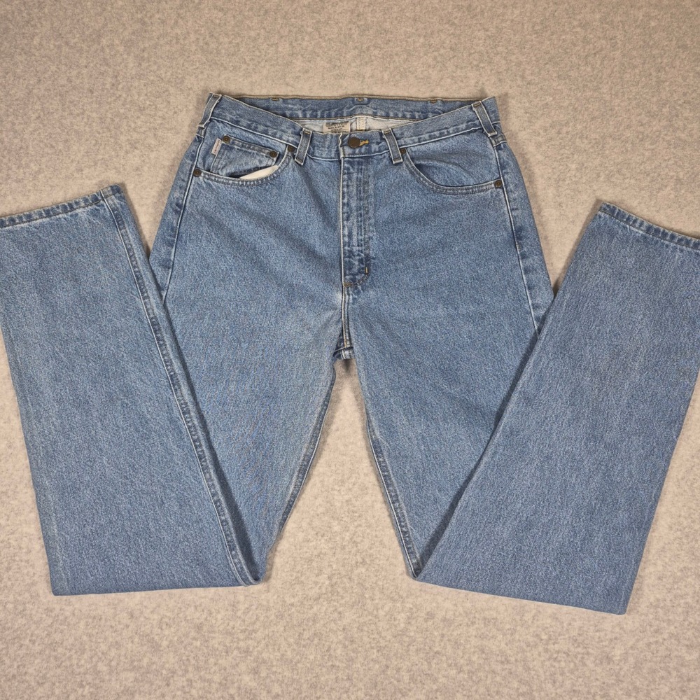 Carhartt Traditional Fit Jeans Mens 34x36 Blue Stonewash B18-STW Denim